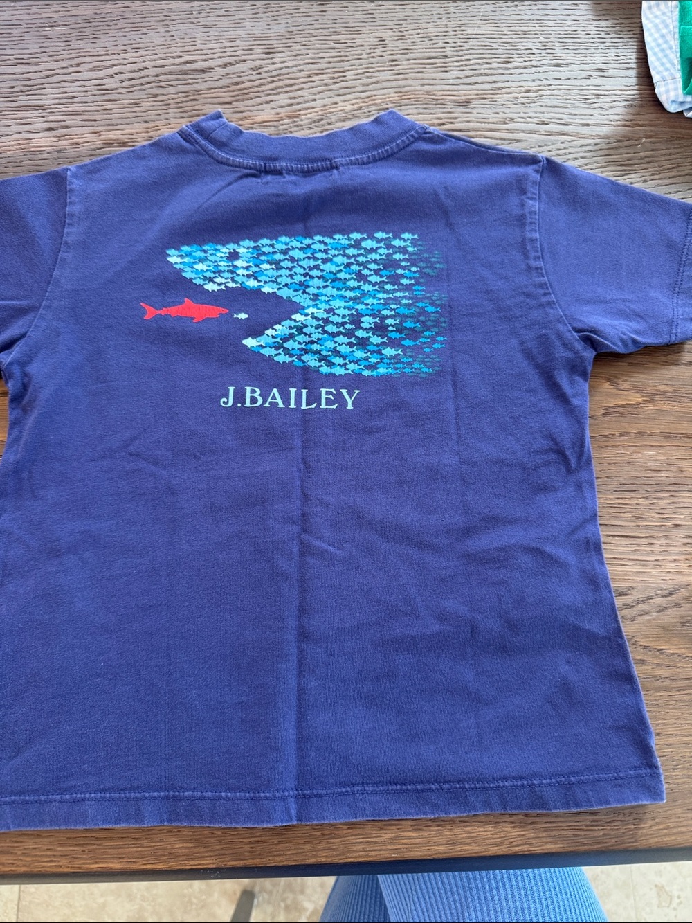 J.Bailey Kids' Navy Short Sleeve Tee with Shark Graphic